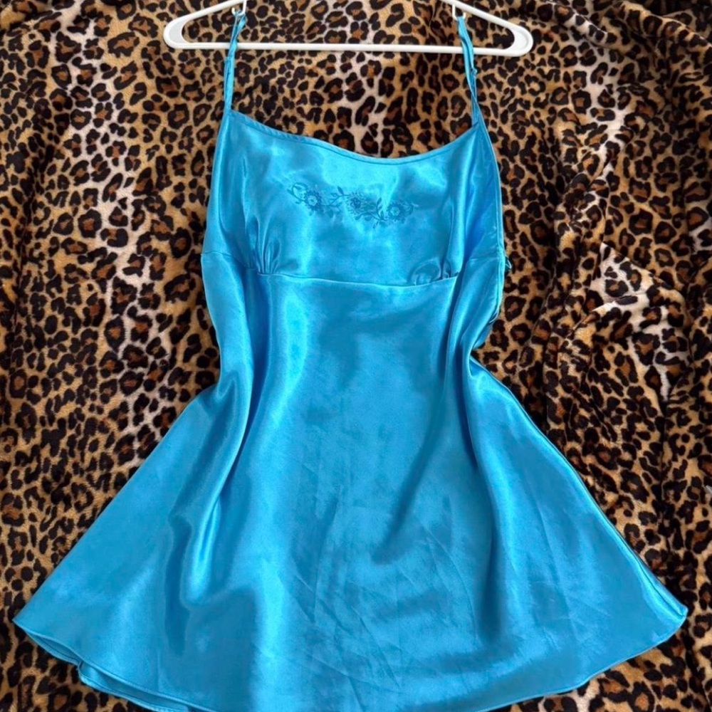 Y2K Vintage Blue Babydoll Cami Top